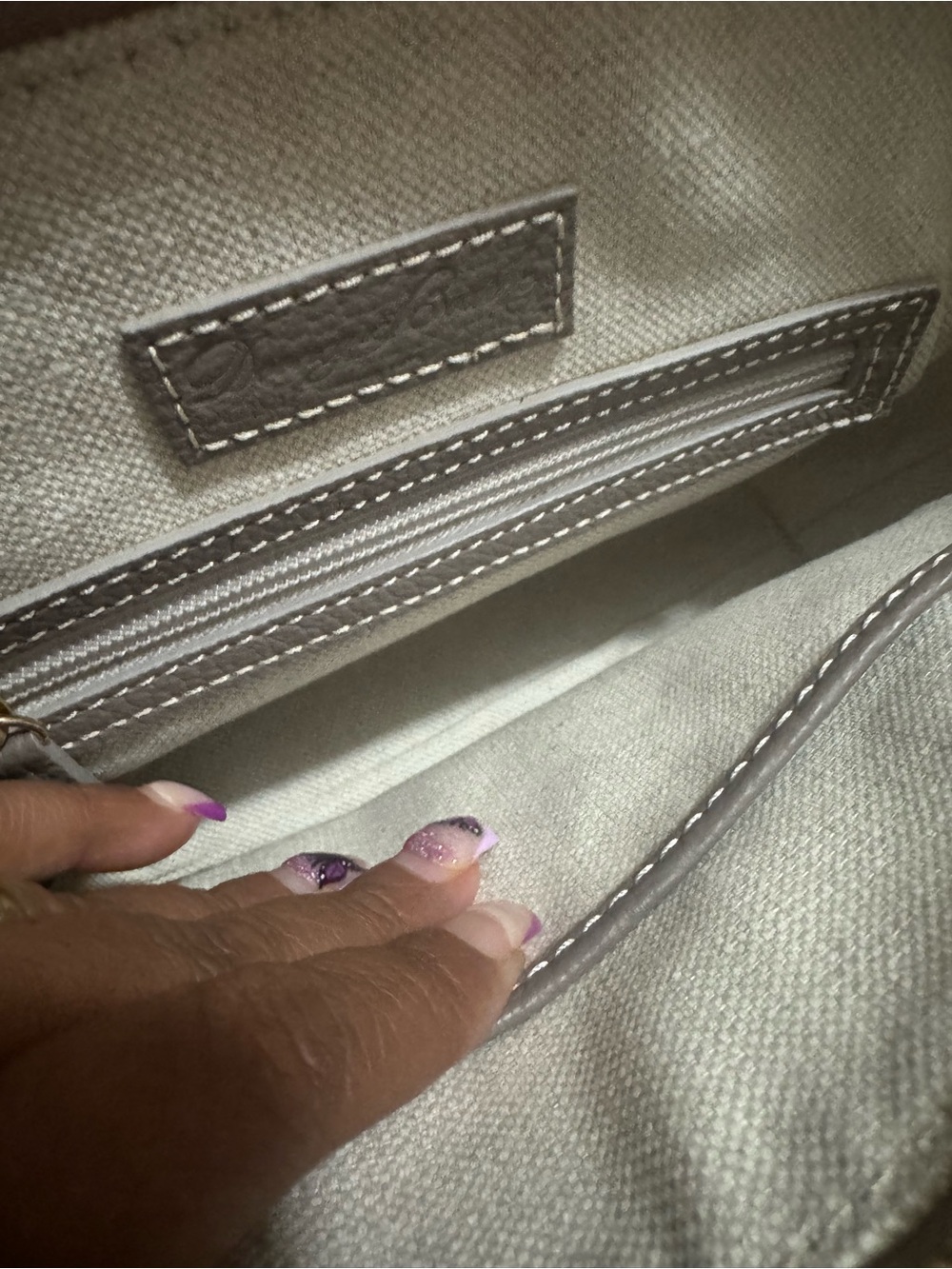 Dooney & Bourke Taupe Pebble Leather Mini Satchel (dust bag included) - Picture 5 of 6